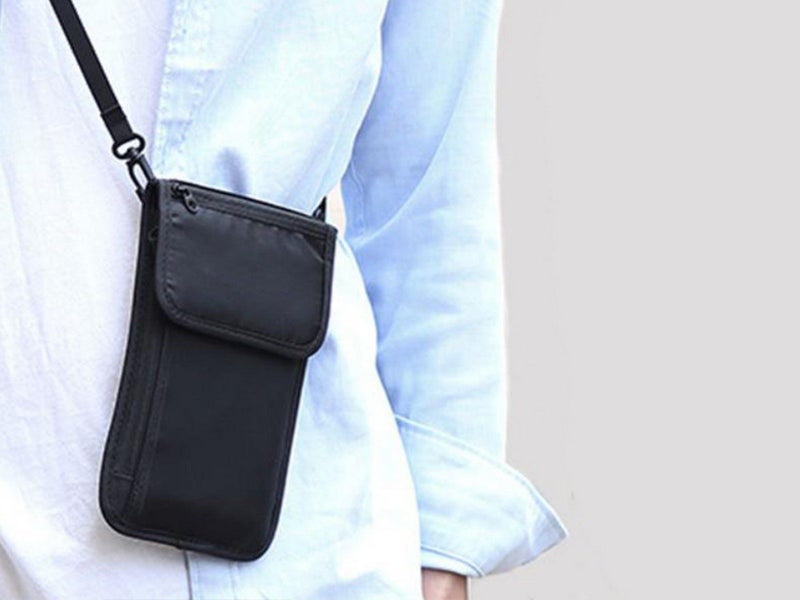 RFID Blocking Travel Neck Stash Anti-Theft Security Wallet Pouch Passport Holder Carousel 5