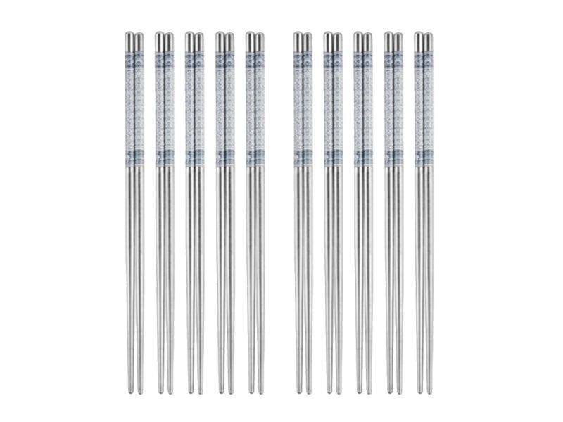 10 Pairs Stainless Steel Chopsticks Anti Slip Chopsticks Reusable Cutlery ST1 Carousel 2