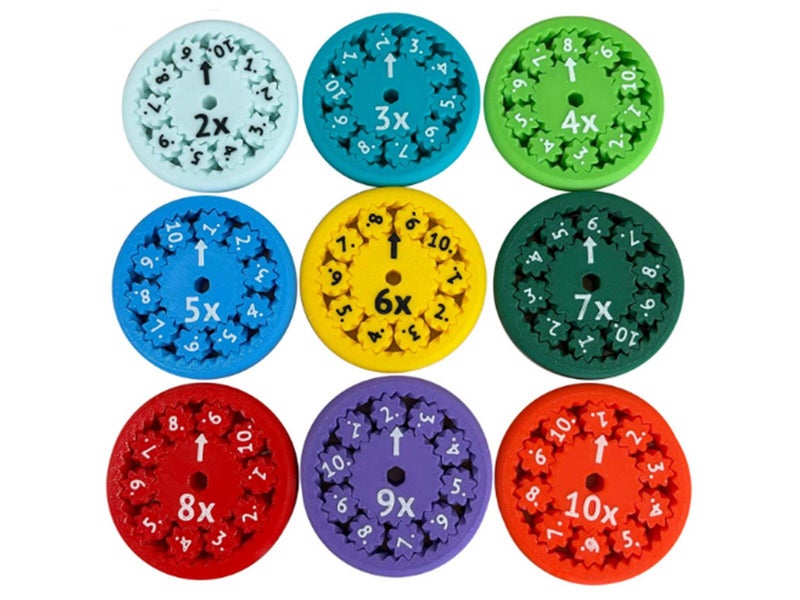9Pcs Math Facts Fidget Spinners Multiplication Division Educational Game Carousel 1