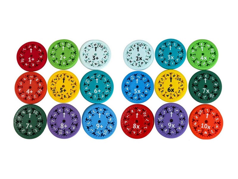 18Pcs Math Facts Fidget Spinners Addition Multiplication Educational Game Carousel 1