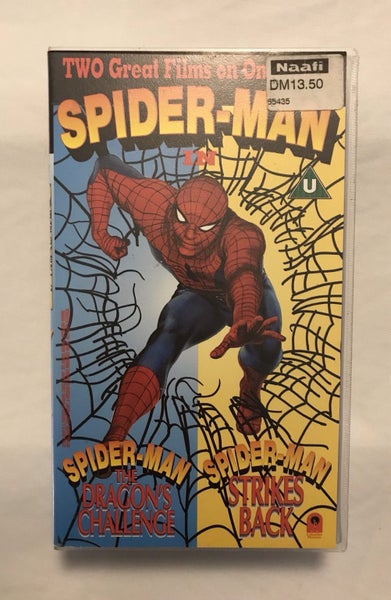 Spider-Man The Dragons Challenge & Spider Man Strikes Back - VHS (1993) Rare! Carousel 1