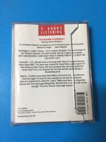 Robert Ludlum: The Bourne Supremacy (AudioBook Cassette) Carousel 2