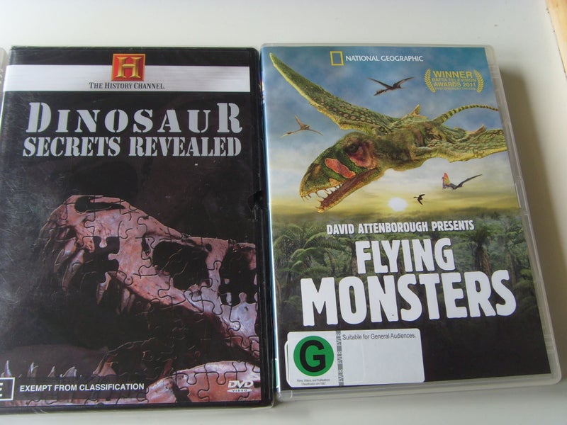 Dinosaur DVDs x 3 Davis Attenborough Flying , Monsters, Secrets, Killer62960460921859112