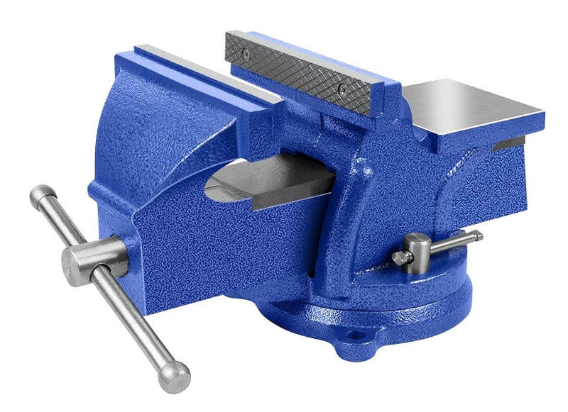 200mm Bench Vice 360° Swivel Base 18 KG Cast Iron 8" Bench Vise with Anvil Carousel 1