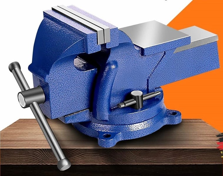 200mm Bench Vice 360° Swivel Base 18 KG Cast Iron 8" Bench Vise with Anvil Carousel 4
