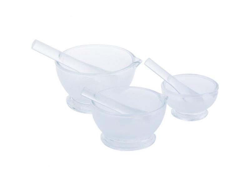 1Pc 60-150mm I.D Apothecary Solid Glass Pestle And Mortars Bowl Set Grinding Carousel 1