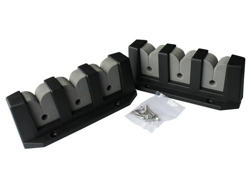 6 Fishing Rod Holder Rack - Soft Foam Grips - 6 Rods - Black Carousel 1