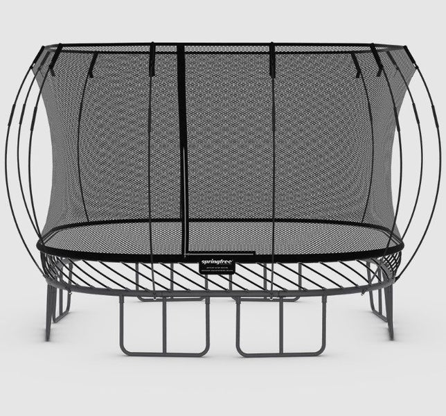 Springfree Trampoline - Large Square - Gunmetal Grey Carousel 1