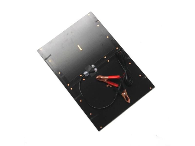 10W18V Solar Panel Laminate Connected To DC 5521 Bus Battery Clip Rechargeable Carousel 2