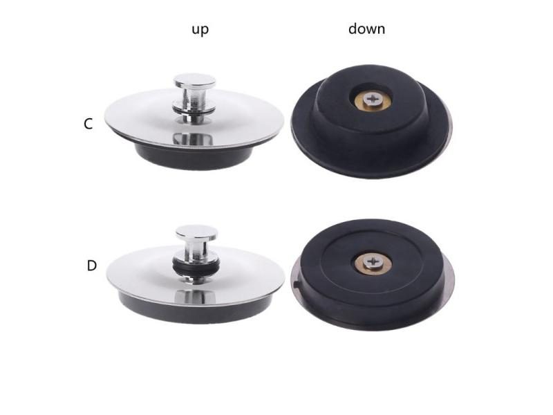 Stainless Steel Rubber Bath Tub Sink Floor Drain Plug Water Stopper Tool For Carousel 2