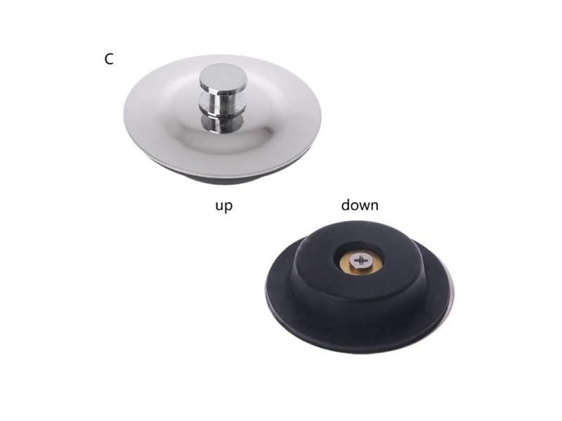Stainless Steel Rubber Bath Tub Sink Floor Drain Plug Water Stopper Tool For Carousel 1