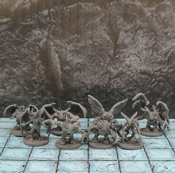 Imp Quasit Set of 8 Monster Miniatures Dungeons and Dragons Dice4Dungeons Schlos Carousel 1