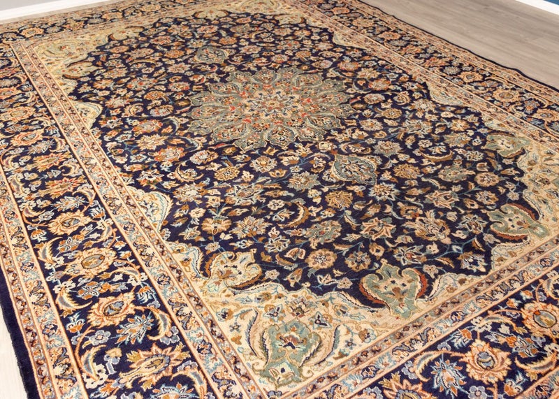 Vintage Esfahan Hand-Knotted Wool Persian Rug (Size: 300 X 405 CM) Carousel 2