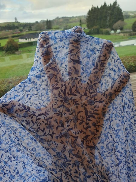 Bulk Blue and White Floral Fabric Carousel 3