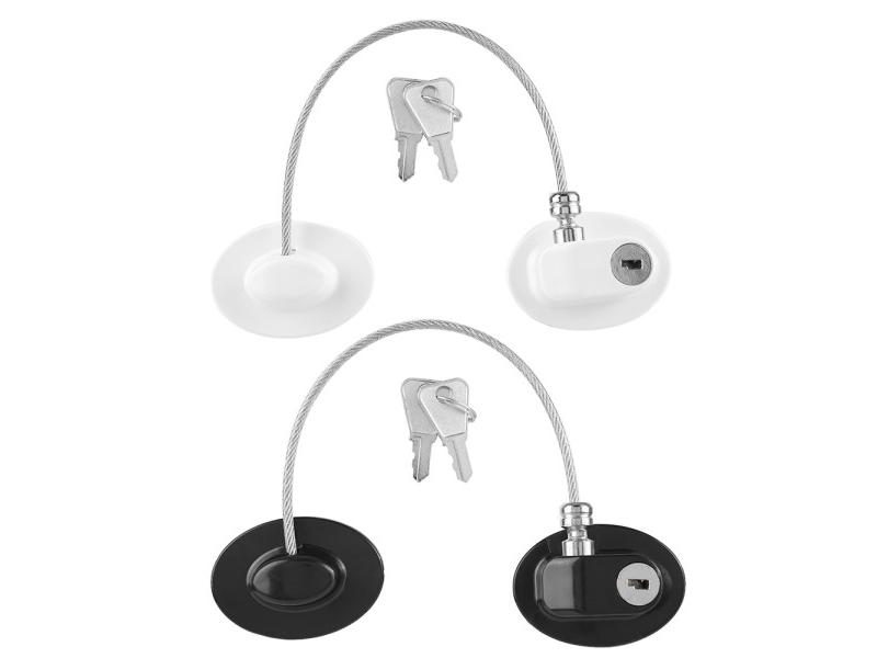 Baby Child Safety Lock For Windows Refrigerators Stainless Steel Cable Carousel 2