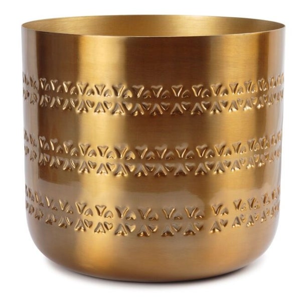 Daru Indoor Metal Planter 21cm - Brass Finish Carousel 1