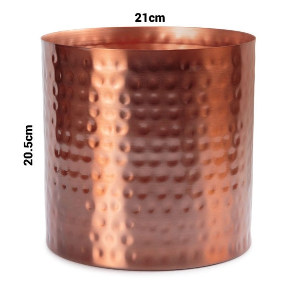 Assam Indoor Metal Planter 21cm - Rose Gold Finish Carousel 2