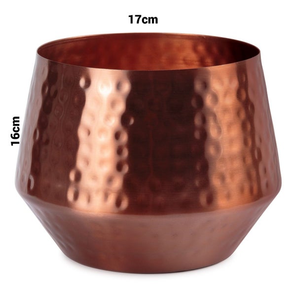 Bakra Indoor Metal Planter 17cm - Rose Gold Finish Carousel 2
