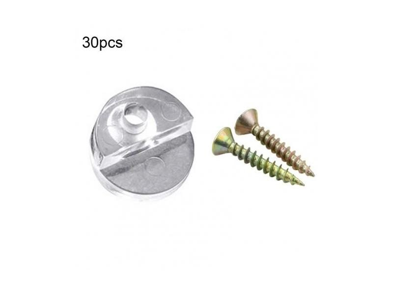 30Pcs Glass Clips Compact Sturdy Transparent Body Practical Mirror Holding Carousel 1