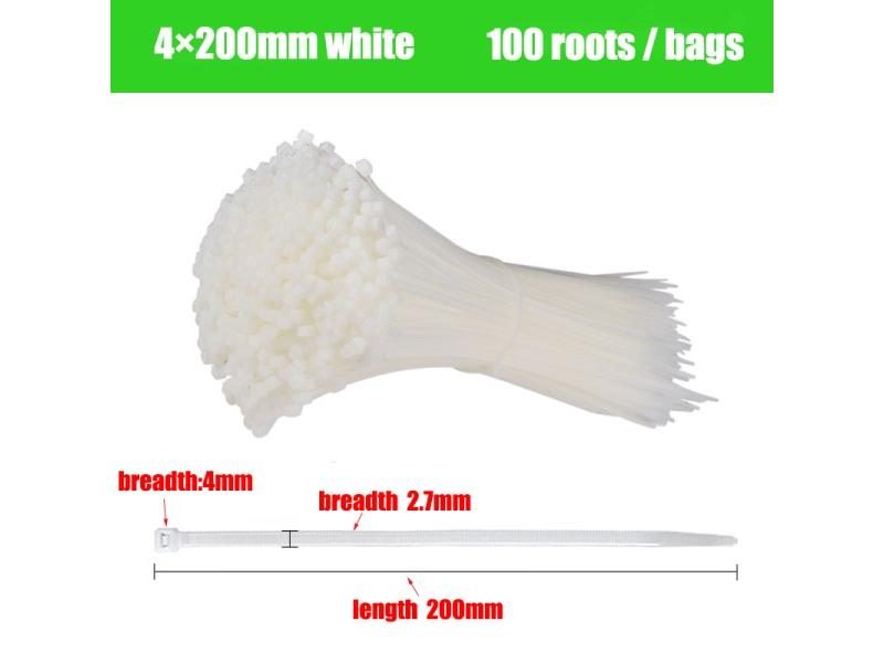 Plastic Nylon Tie 100 PCS Black White Cable Tie Fastening Ring Carousel 1