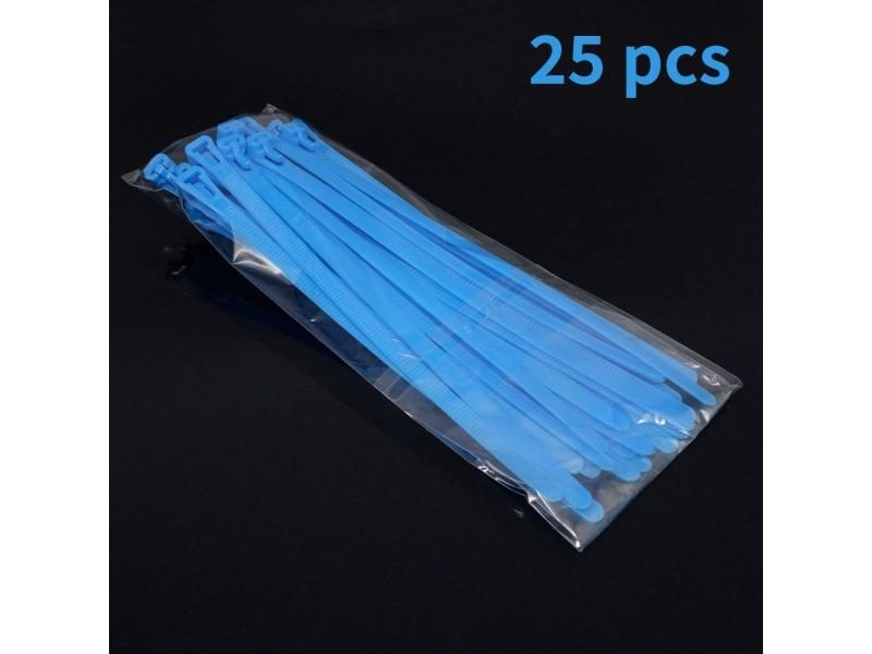 25 Pcs Plastic Reusable Cable Zip Ties 8*200/250/300/450 Releasable Nylon May Carousel 1