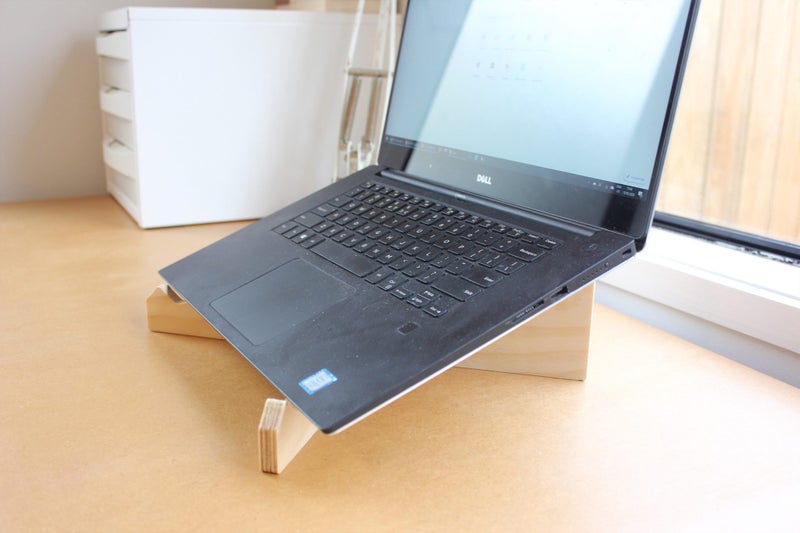 Laptop Stand - Plain Plywood. NZ Made Carousel 1