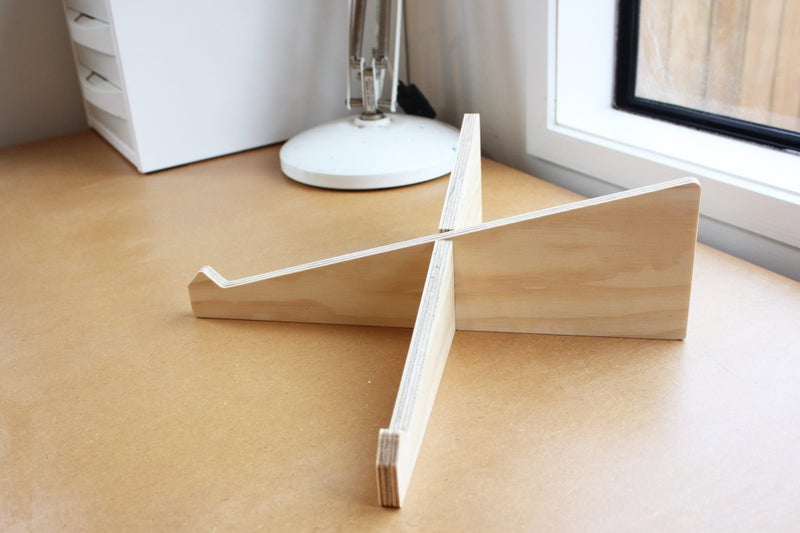 Laptop Stand - Plain Plywood. NZ Made Carousel 2