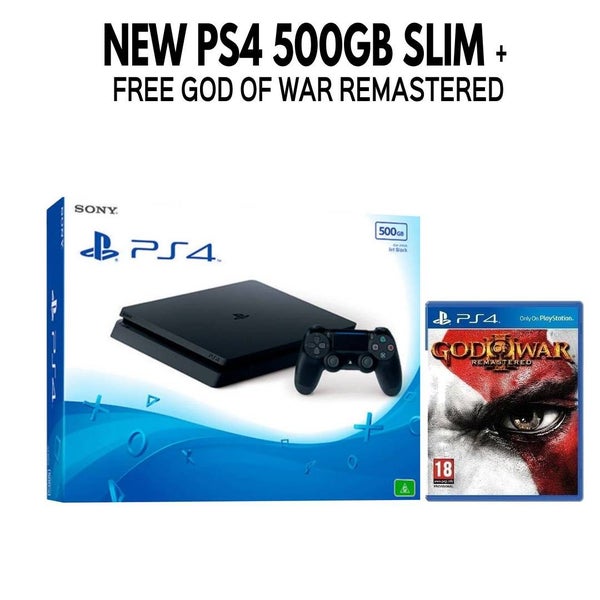 NEW Sony PS4 PlayStation 4 Slim 500GB Jet Black + FREE GOD OF WAR PS4 GAME Carousel 2