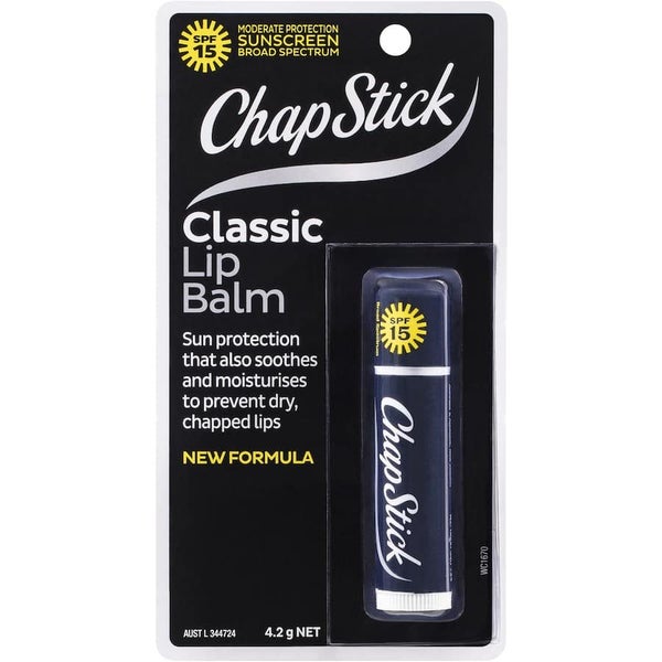Chapstick Lip Balm Classic With Spf15+ Sunscreen 4.2g Stick 1pack Carousel 1