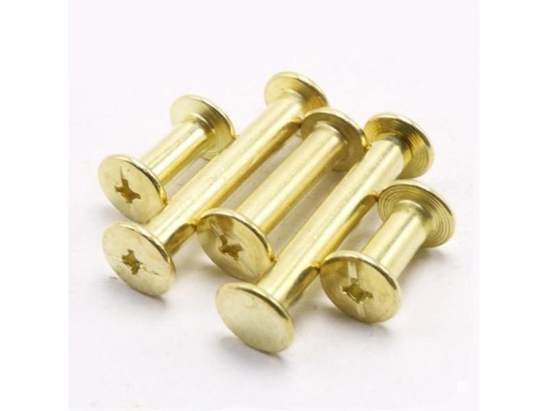 5-20pcs/lot M5x5/6/8/10/12-100mm Brass Gloden Plated Sex Bolt Chicago Screw Carousel 1