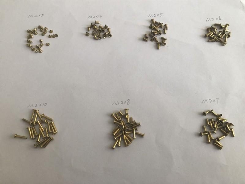 100PCS M2 Brass Eyelet Rivet Nut Through Hole Rivets Hollow Grommet Carousel 1