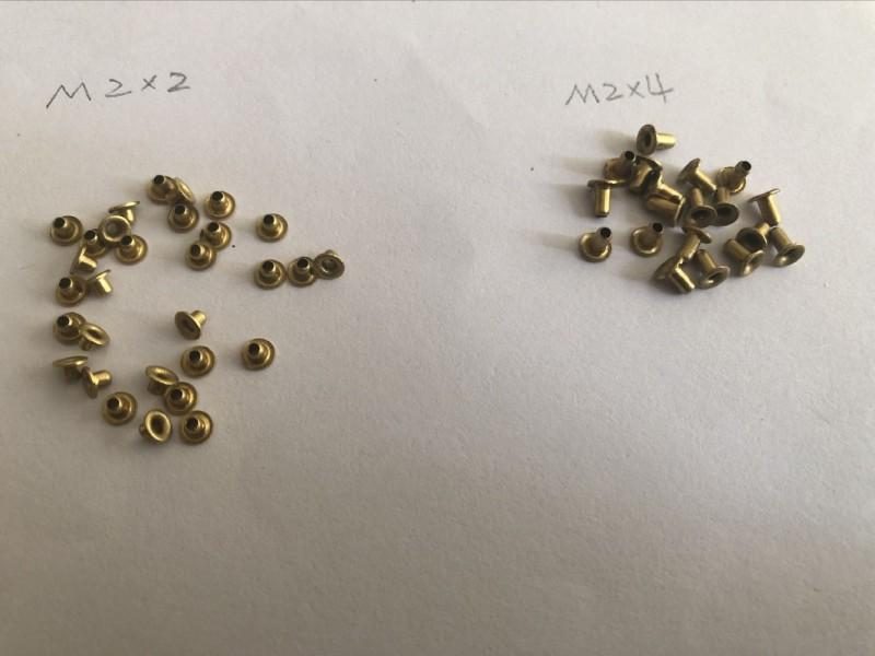 100PCS M2 Brass Eyelet Rivet Nut Through Hole Rivets Hollow Grommet Carousel 2