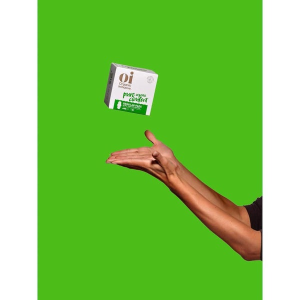 Oi 100% Organic Cotton Pads Ultra Thin Regular 10pack Carousel 8