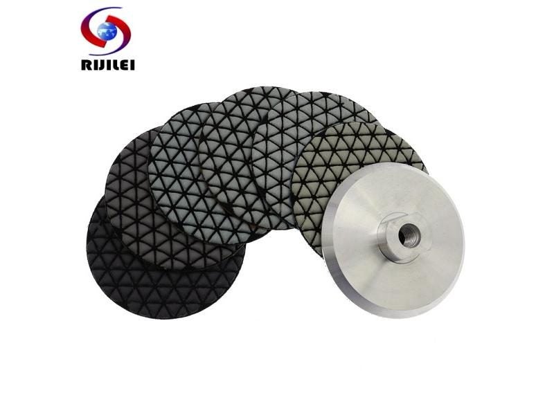 6Pcs Super 4Inchs Dry Polishing Pads 100mm Flexible Sanding Discs New Design Carousel 2
