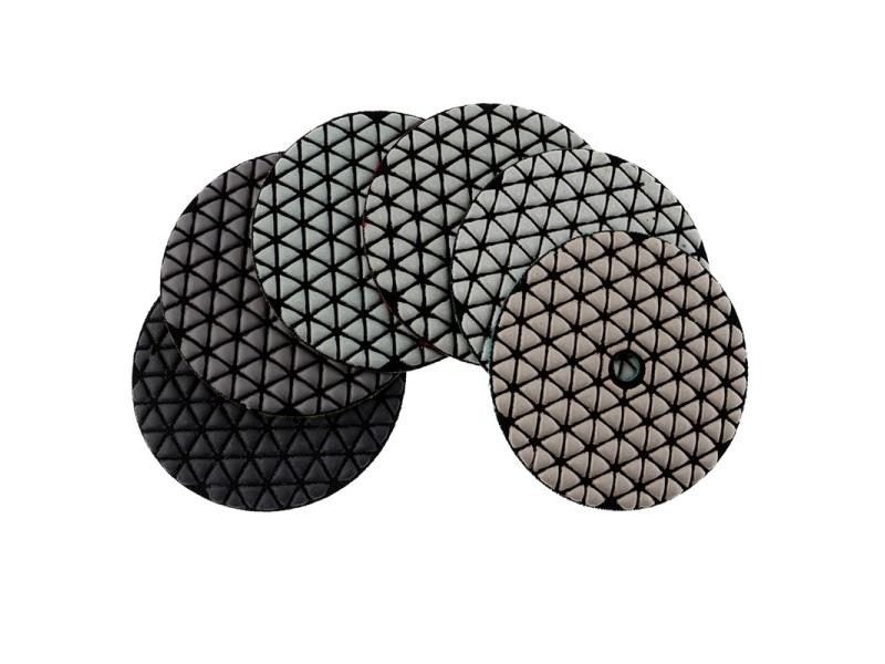 6Pcs Super 4Inchs Dry Polishing Pads 100mm Flexible Sanding Discs New Design Carousel 1