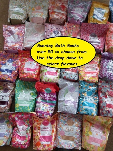 SCENTSY Bath Soaks - use the drop down to select flavours- 90+ to choose from Carousel 1
