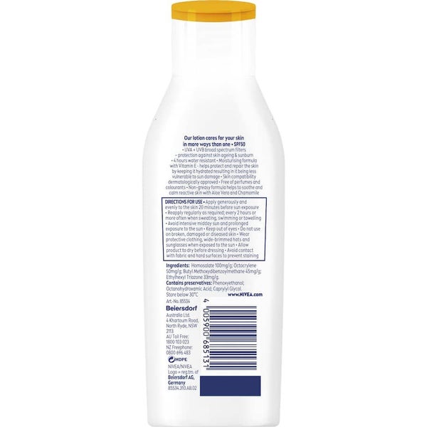 Nivea Sunscreen Lotion Sensitive Spf 50 200mL Carousel 2