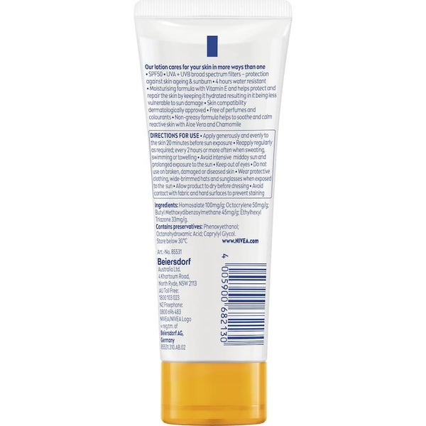 Nivea Sunscreen Sensitive Spf50 Tube 100mL Carousel 2