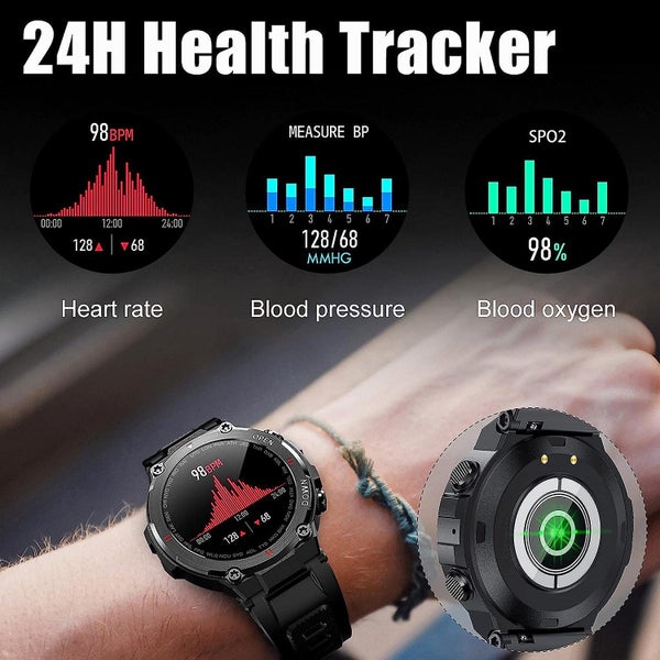 Smart Watch For Men Outdoor Waterproof Military Tactical Sports Watch Fitness Tr Carousel 2