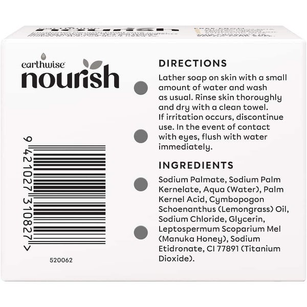 Earthwise Nourish Soap Lemongrass & Manuka Honey 90g bars 3pack Carousel 2