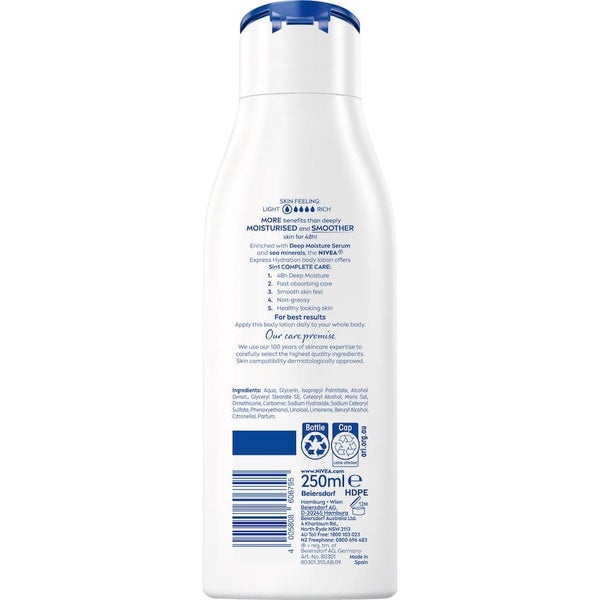 Nivea Body Lotion Express Hydration 250mL Carousel 2