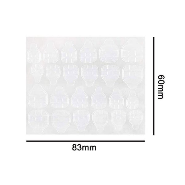 50 Sheets Nail Glue Stickers, Double-sided Transparent False Nail Glue Jelly Gel Carousel 5