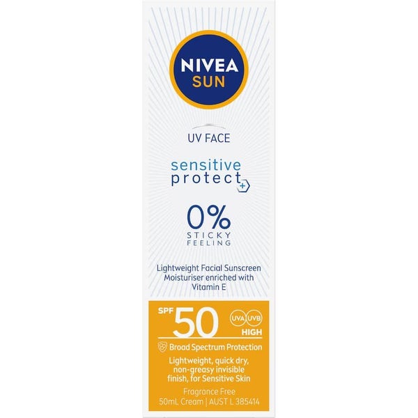 Nivea Sun Sunscreen Uv Face Sensitive Spf 50 50mL Carousel 2