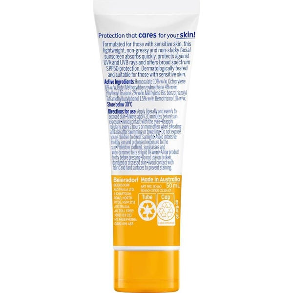 Nivea Sun Sunscreen Uv Face Sensitive Spf 50 50mL Carousel 7
