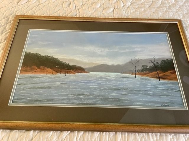 A lovely ORIGINAL Pastel of a riverside scene62854319839363111