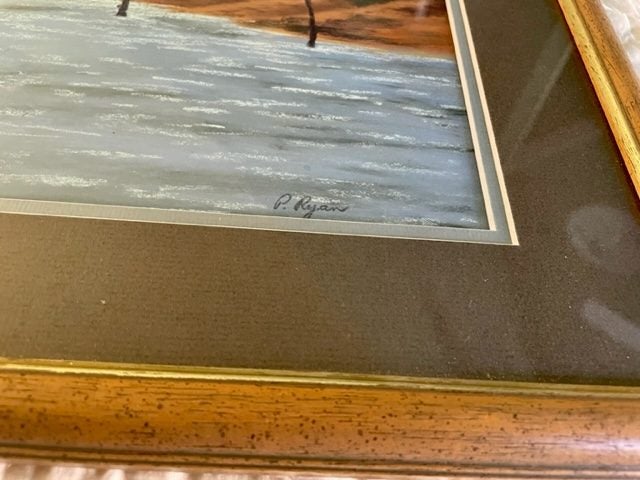 A lovely ORIGINAL Pastel of a riverside scene62854319839363114