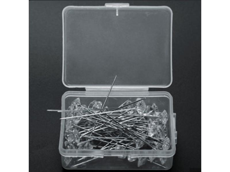 1 Box 50/100/200Pcs Diamond Pins Wedding Bouquet Pins Stitching Needles With Carousel 2