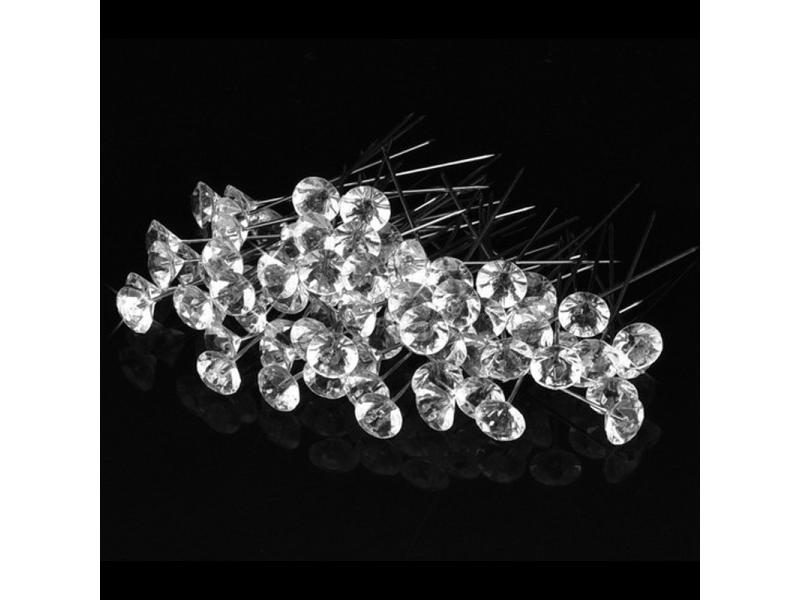 1 Box 50/100/200Pcs Diamond Pins Wedding Bouquet Pins Stitching Needles With Carousel 1