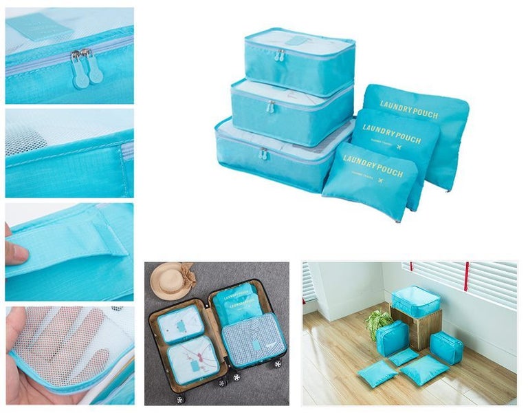 6Pcs Travel Storage Bag Set 4 Colours - Optional Carousel 1