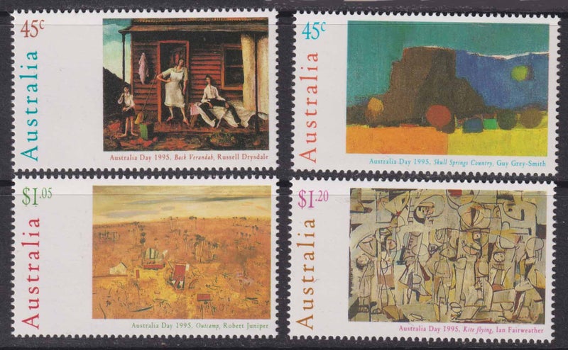 Australia 1995 Australia Day set, mint. Paintings: Drysdale, Fairweather, Carousel 1